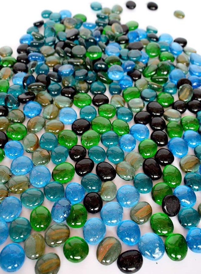 Ercole® Transparent Half Round Aquarium Glass Pebbles for Garden and Living Room Decor (Multicolour, 3 Kg) - Image 1